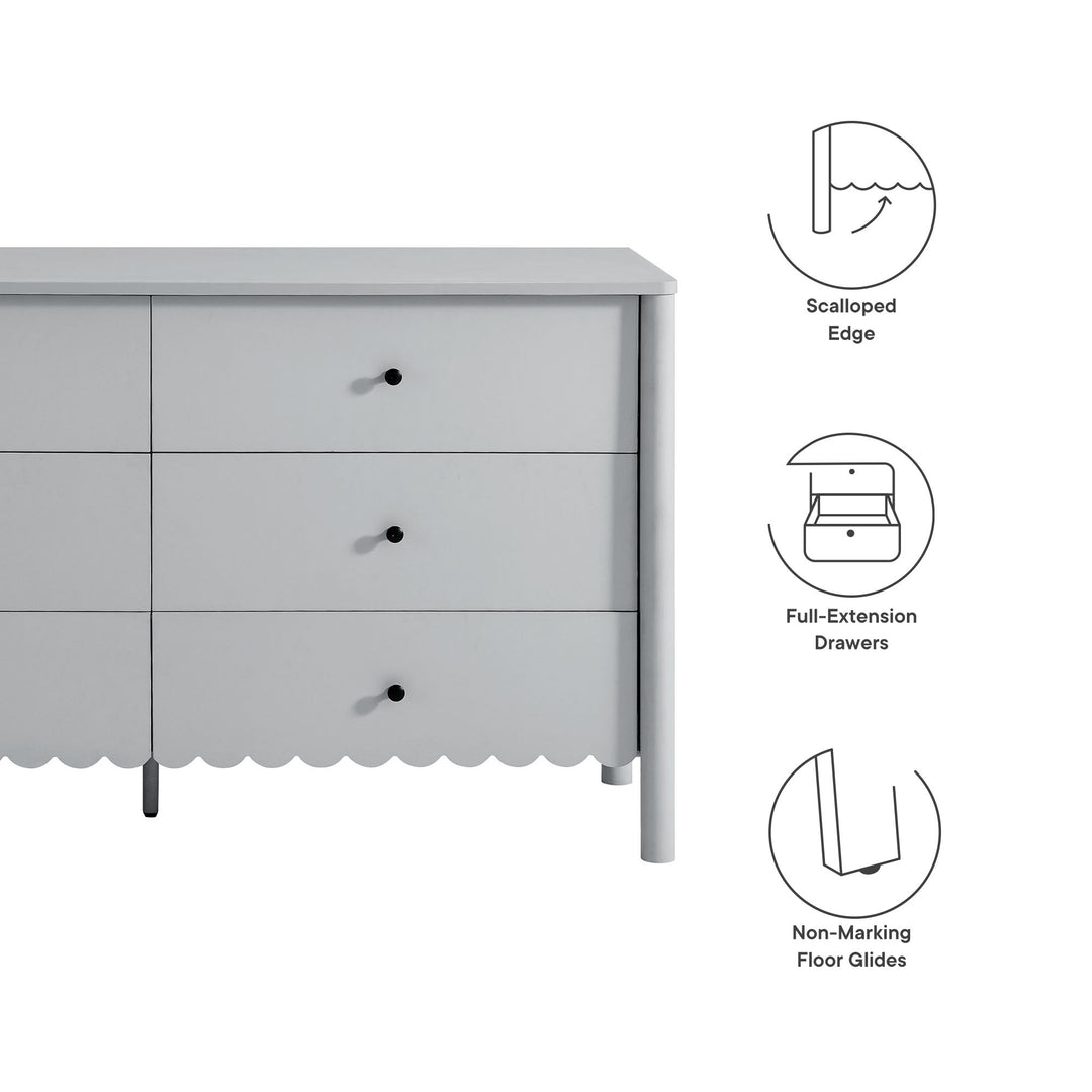 Emmerson Scalloped 6-Drawer Dresser