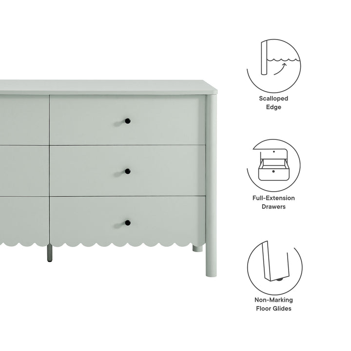 Emmerson Scalloped 6-Drawer Dresser