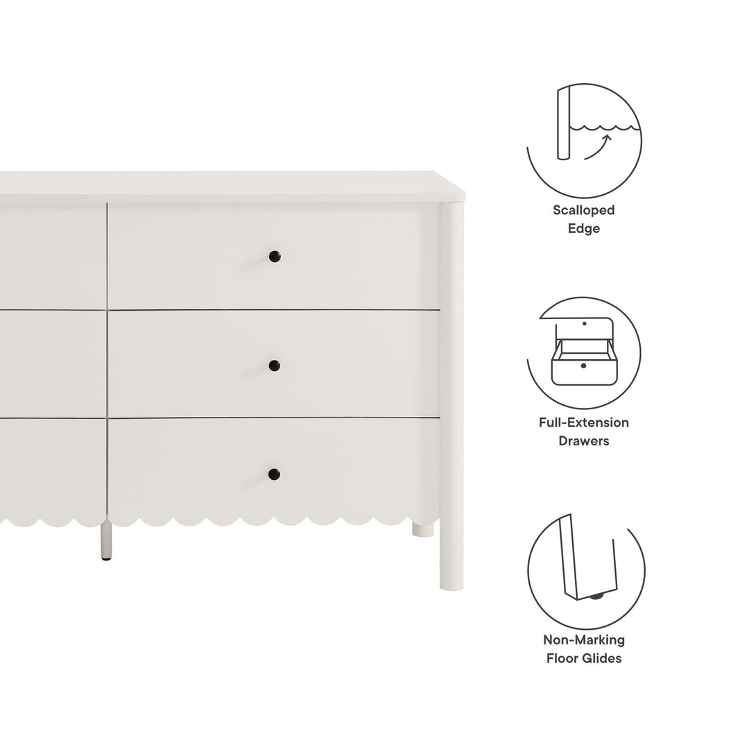 Emmerson Scalloped 6-Drawer Dresser