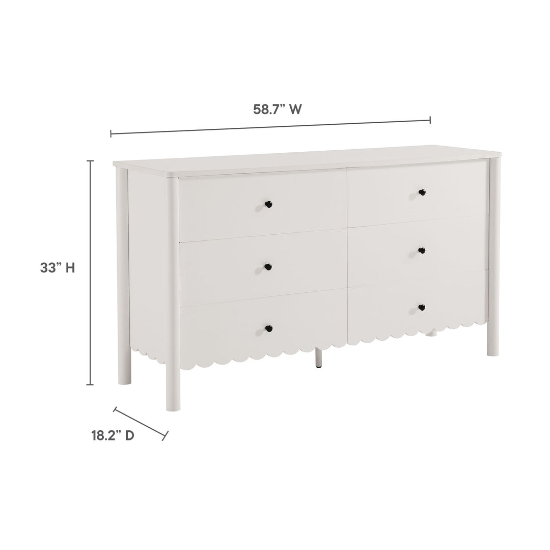 Emmerson Scalloped 6-Drawer Dresser