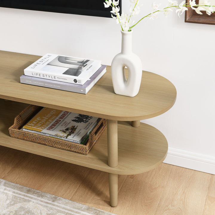 Tidal Oak Wood TV Stand