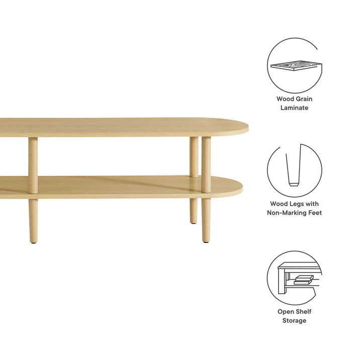 Tidal Oak Wood TV Stand