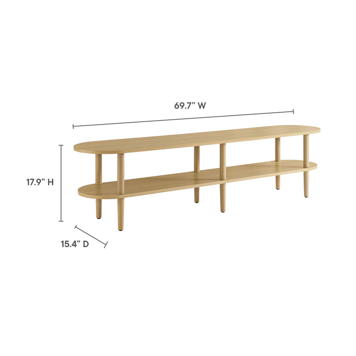 Tidal Oak Wood TV Stand