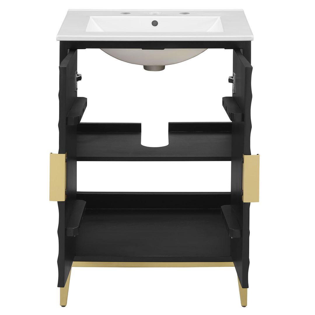 Stylish 24" Wood Vanity Set by Modway