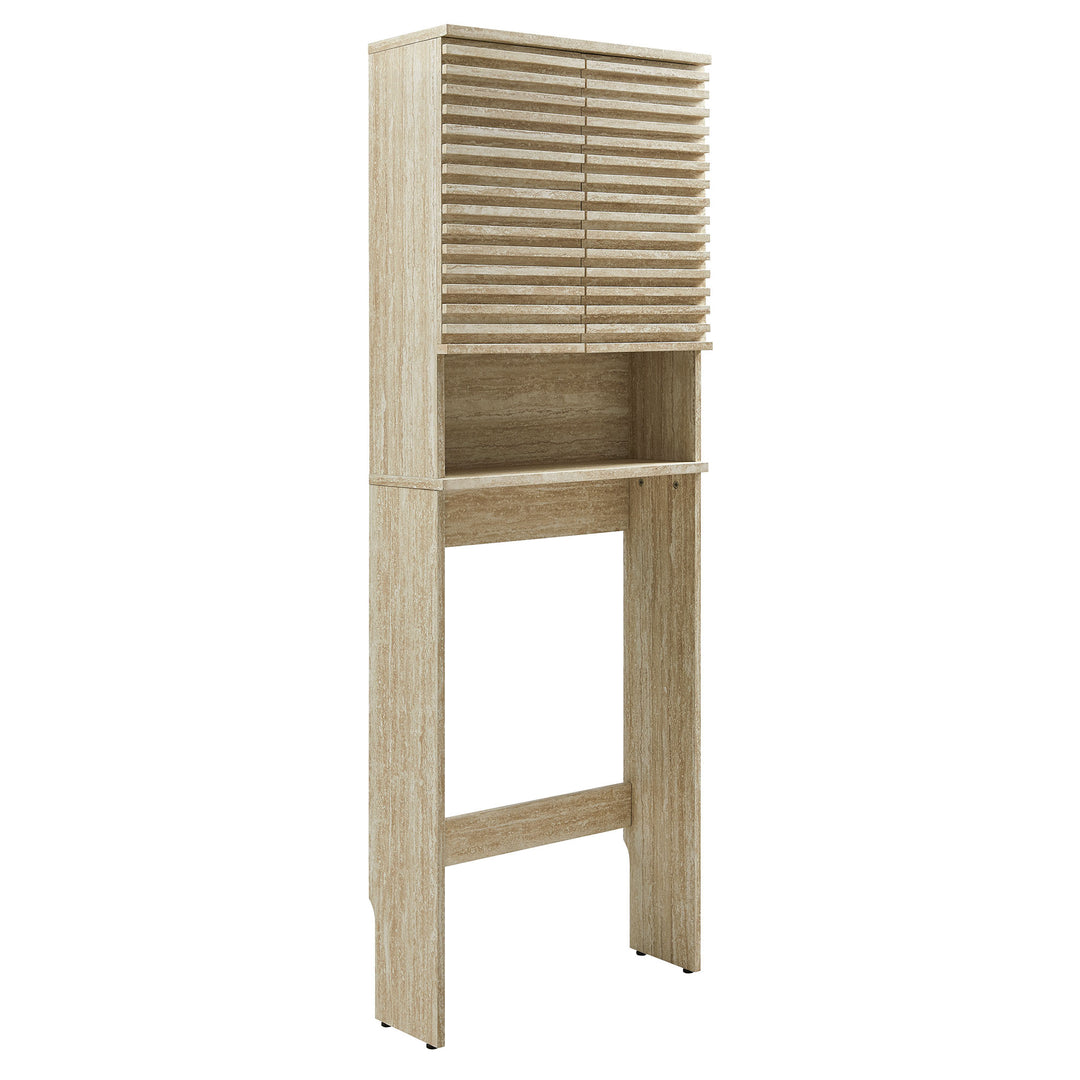 Refined Restroom Faux Travertine Rack