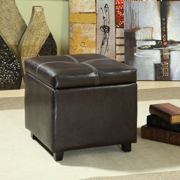 Tranquil Upholstered Vinyl Ottoman