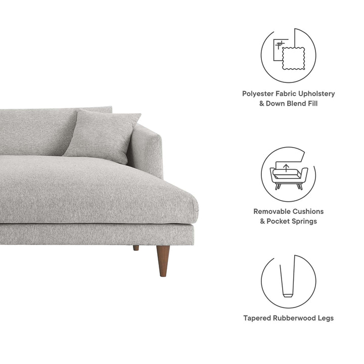 Zara Right-Facing Down Filled Overstuffed Sectional Sofa