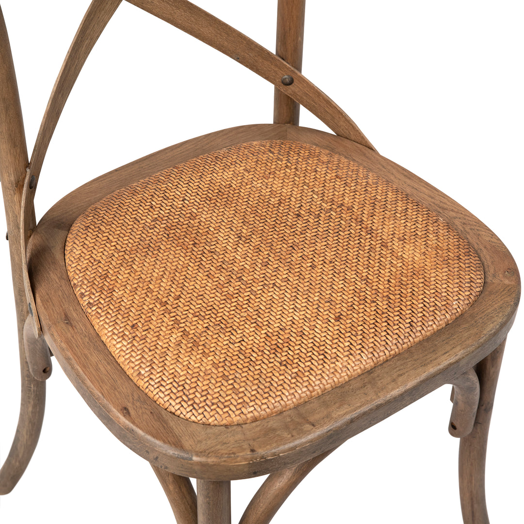 Bistro Elegance Slatted Dining Chair