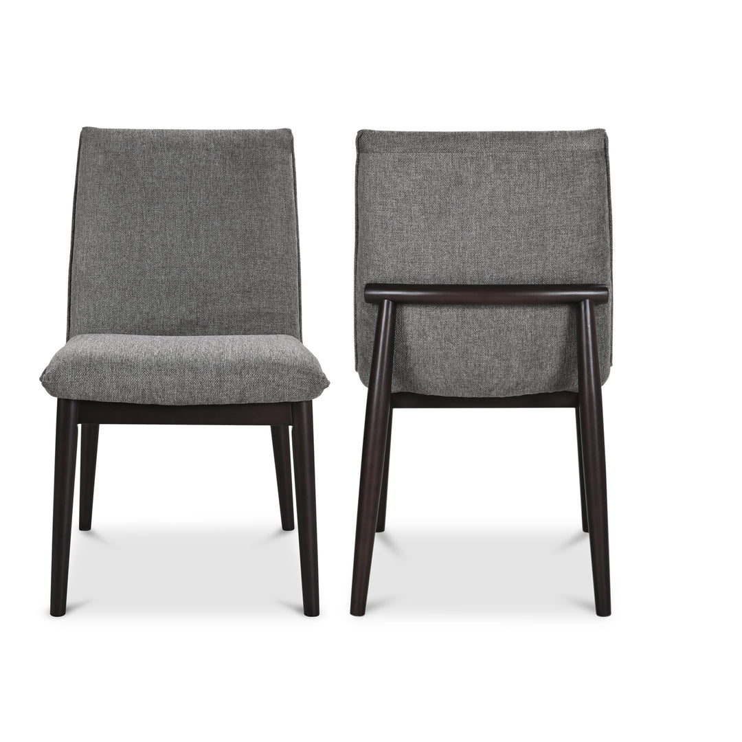 Retro Elegance Dining Duo: Curved Back Rubberwood Chairs