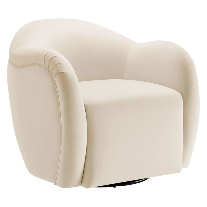 Kea Cream Swivel Armchair