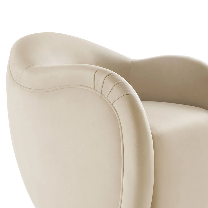 Kea Cream Swivel Armchair