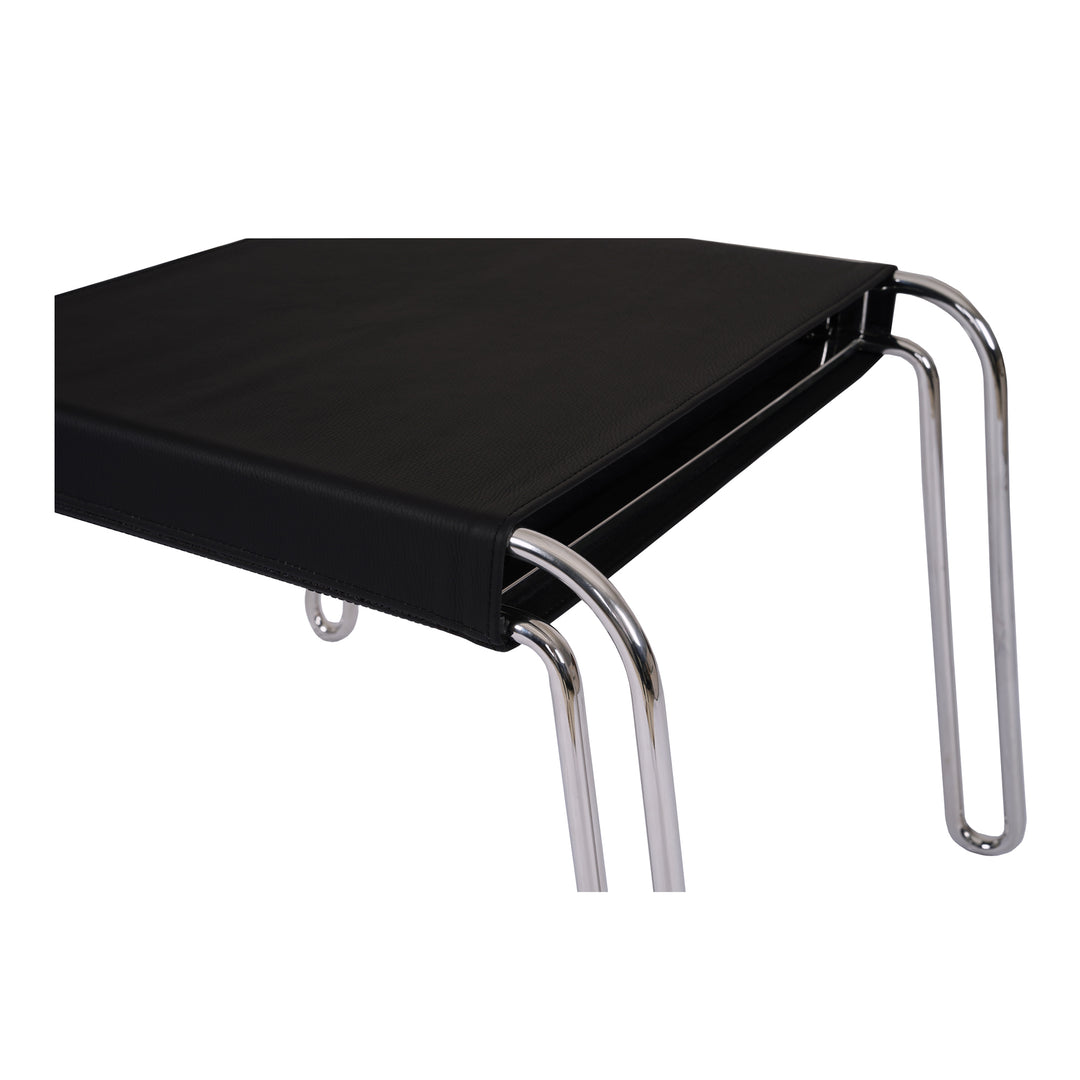 Vintage-Inspired Leather Dining Stool