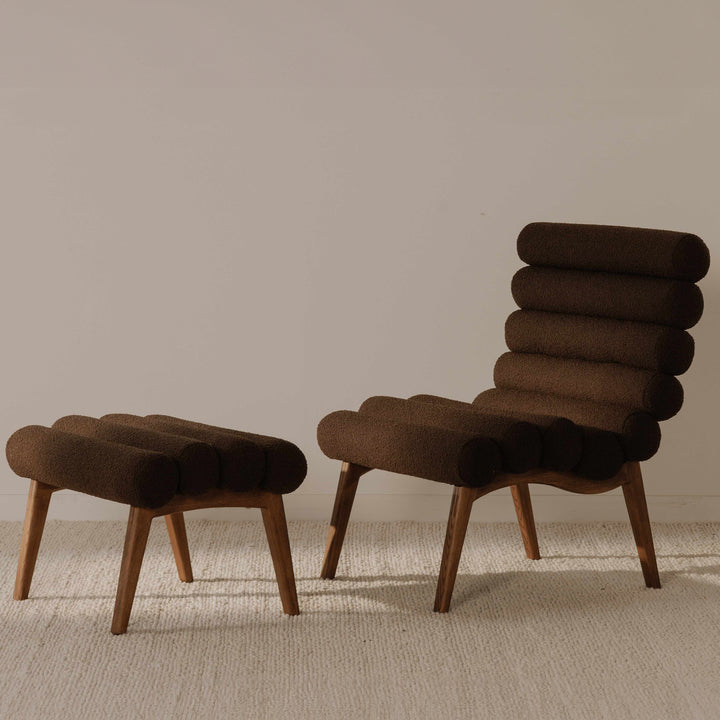 RetroChic Swivel Stool with Walnut Legs