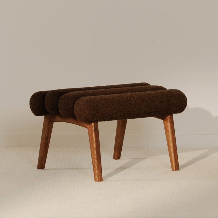 RetroChic Swivel Stool with Walnut Legs
