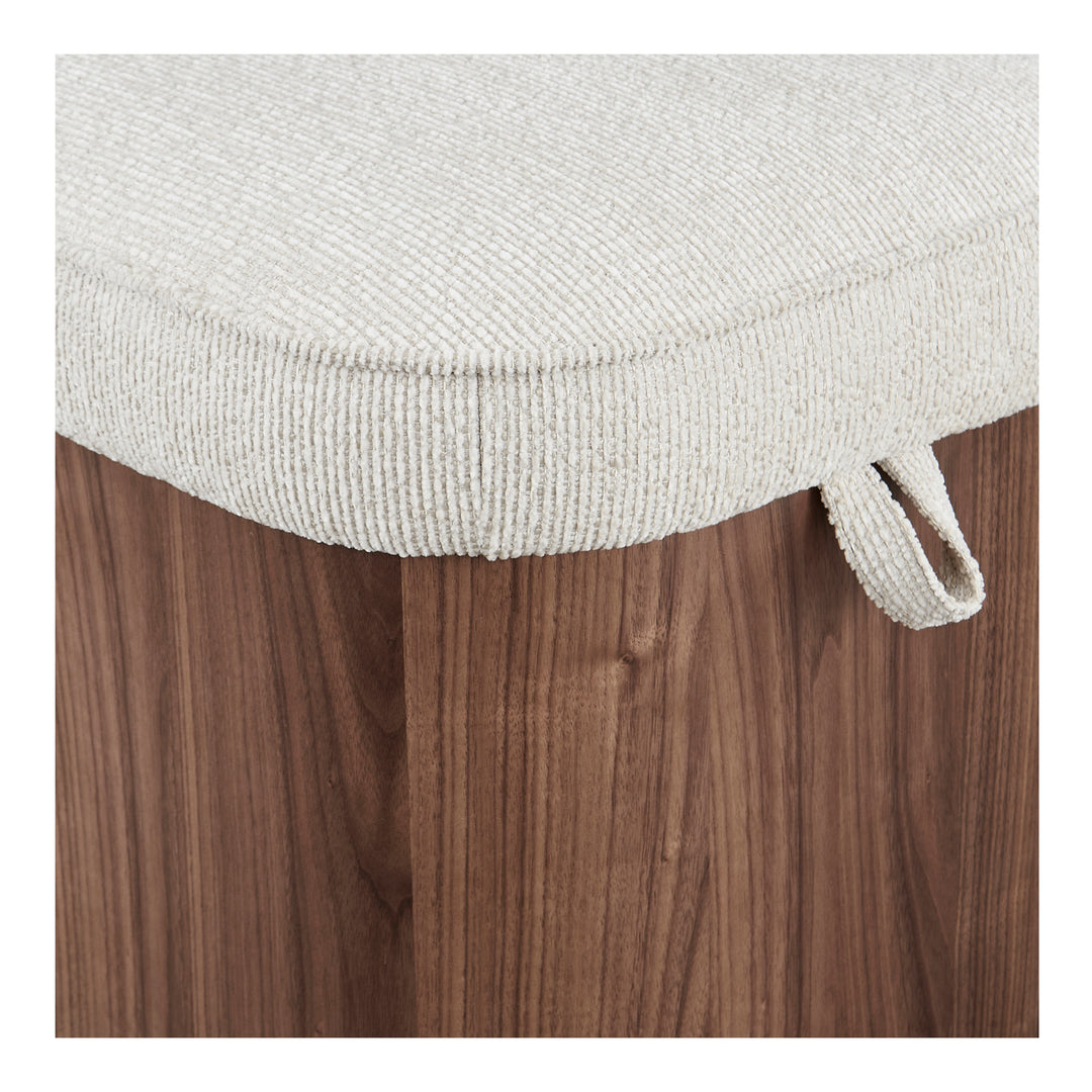 Sophisticated Walnut-Veneer Swivel Stool with Hidden Storage