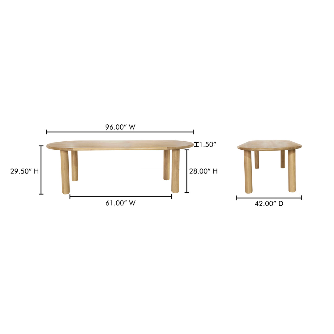 Warm & Sustainable Modern Oak Dining Table
