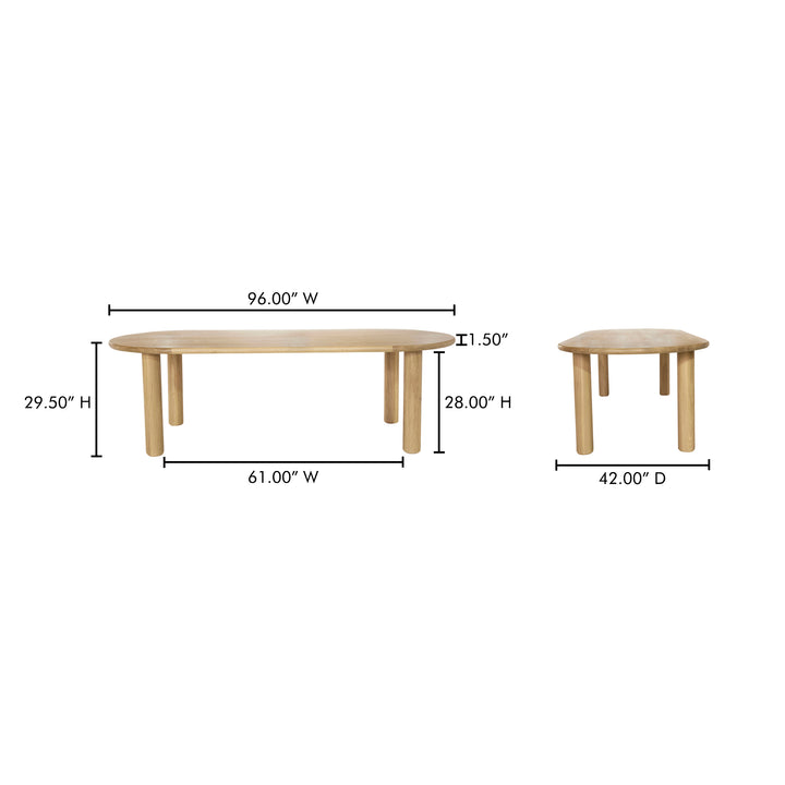 Warm & Sustainable Modern Oak Dining Table