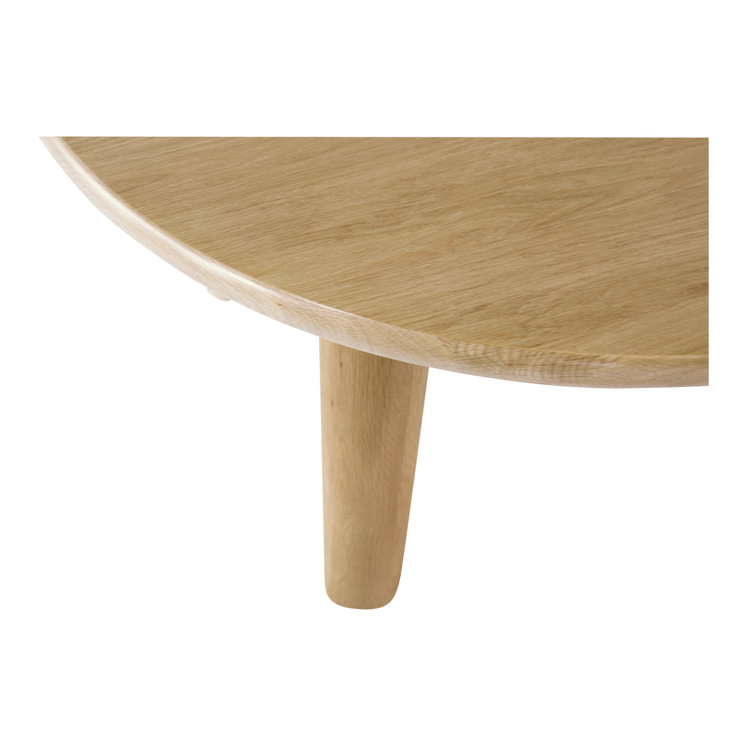Eco-Chic Round Dining Table with Oak Finish