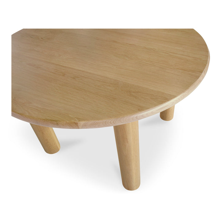 Eco-Chic Round Dining Table with Oak Finish
