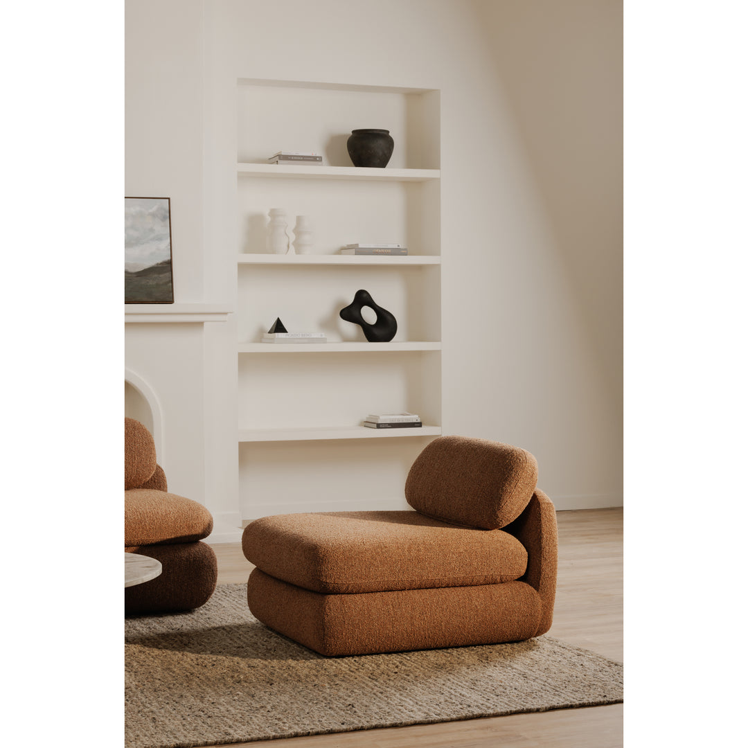 Retro-Chic Bouclé Recliner