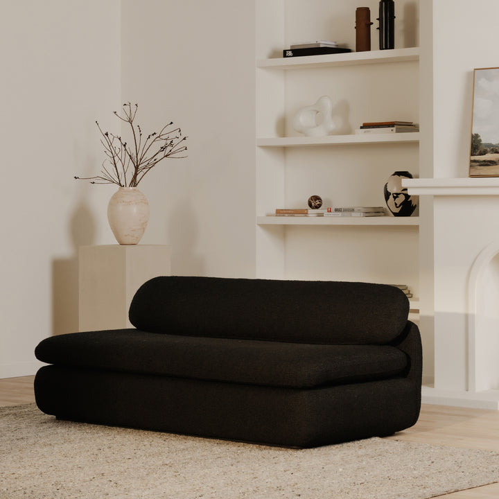 Retro Bliss Bouclé Curve Sofa