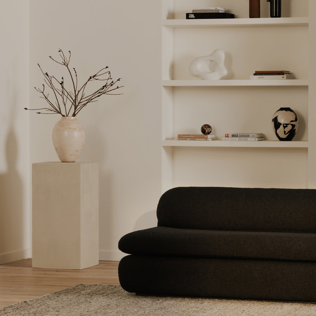Retro Bliss Bouclé Curve Sofa