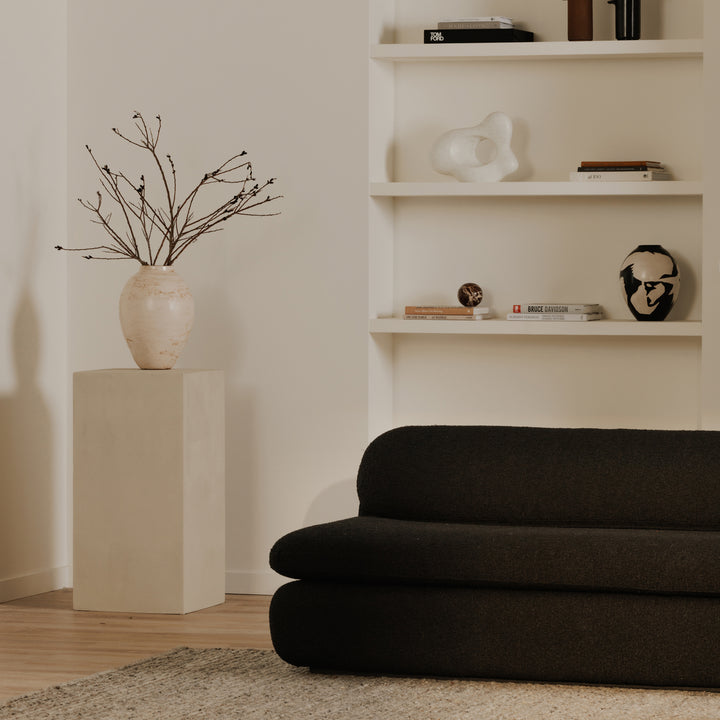 Retro Bliss Bouclé Curve Sofa
