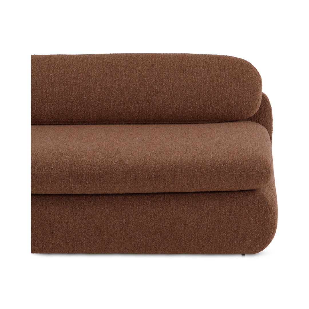 Retro Bliss Bouclé Curve Sofa