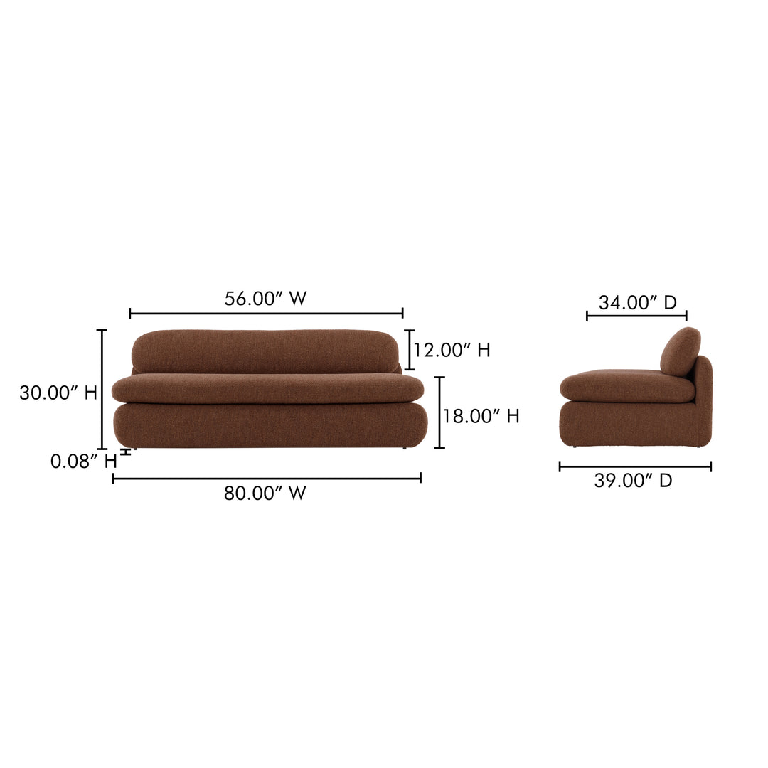 Retro Bliss Bouclé Curve Sofa