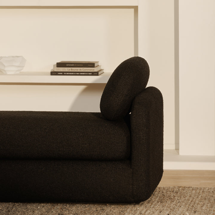 Vintage-Inspired Bouclé Curve Daybed