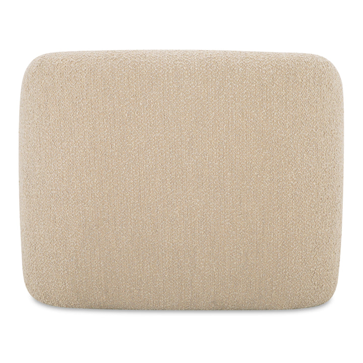 Elegant Contour Sit-Spot Chair in Tan Faux Mohair