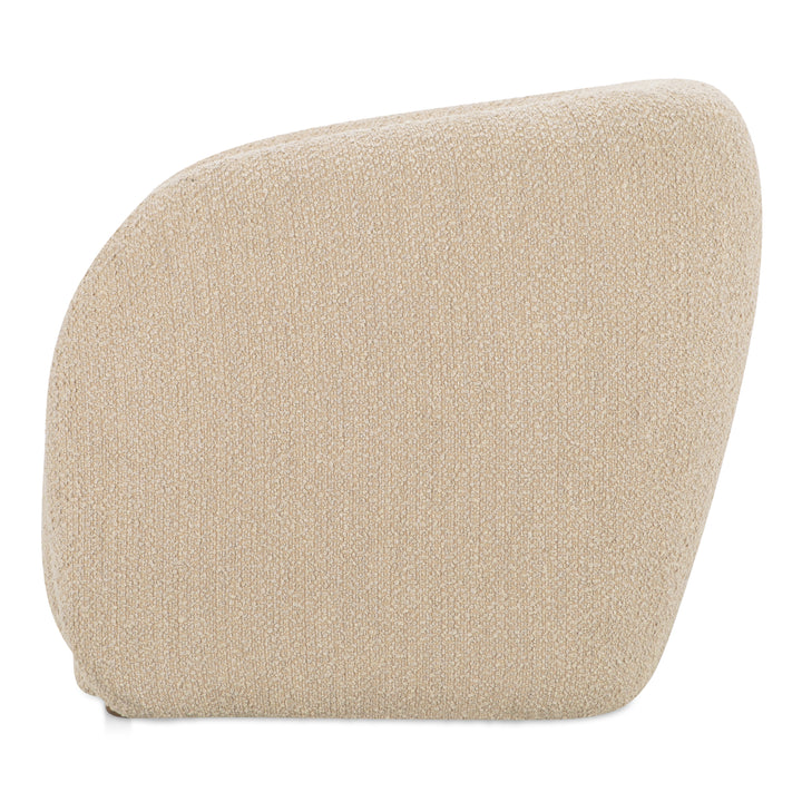Elegant Contour Sit-Spot Chair in Tan Faux Mohair