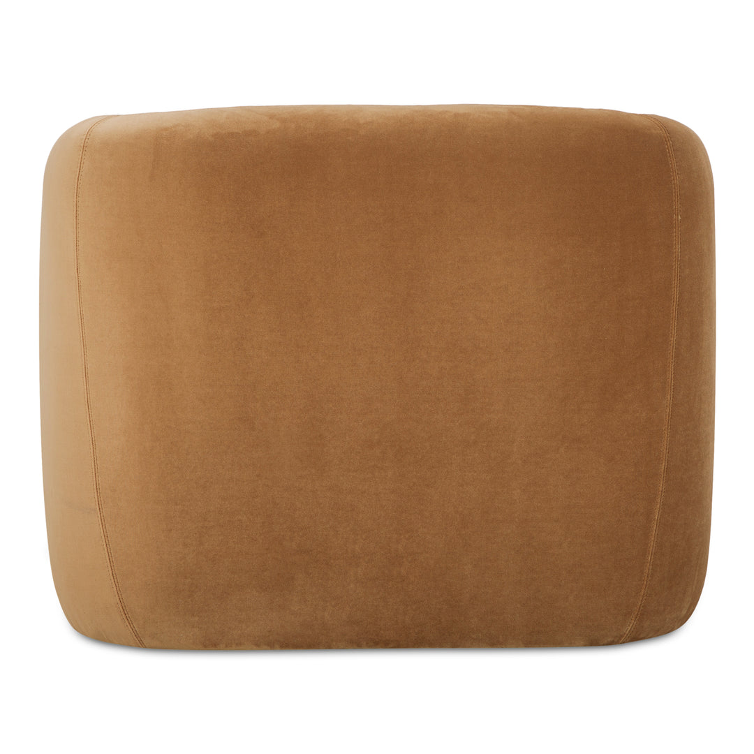 Elegant Contour Sit-Spot Chair in Tan Faux Mohair