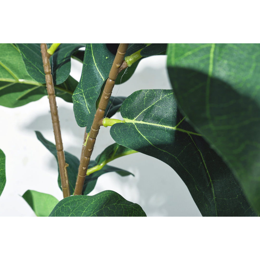 Faux Fiddle Leaf Fig Tree in Black Pot Indoor for Home Office Decor