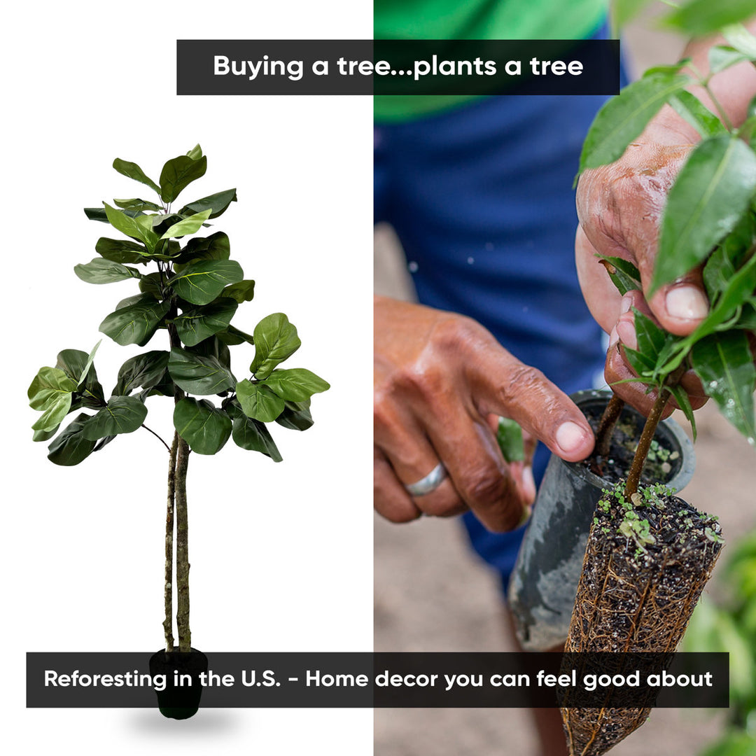 Hand-Made Primrue Artificial Fiddle Leaf Fig Tree