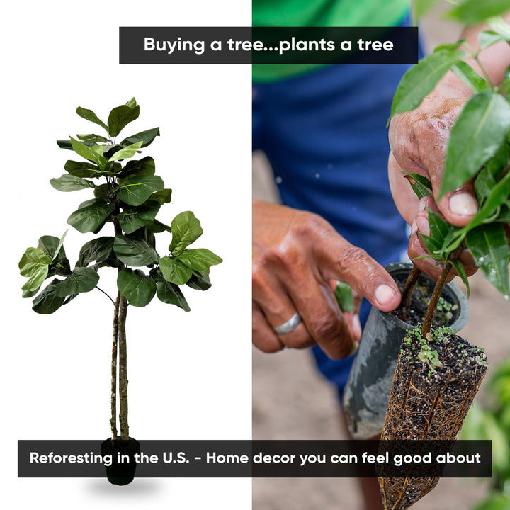 Hand-Made Primrue Artificial Fiddle Leaf Fig Tree