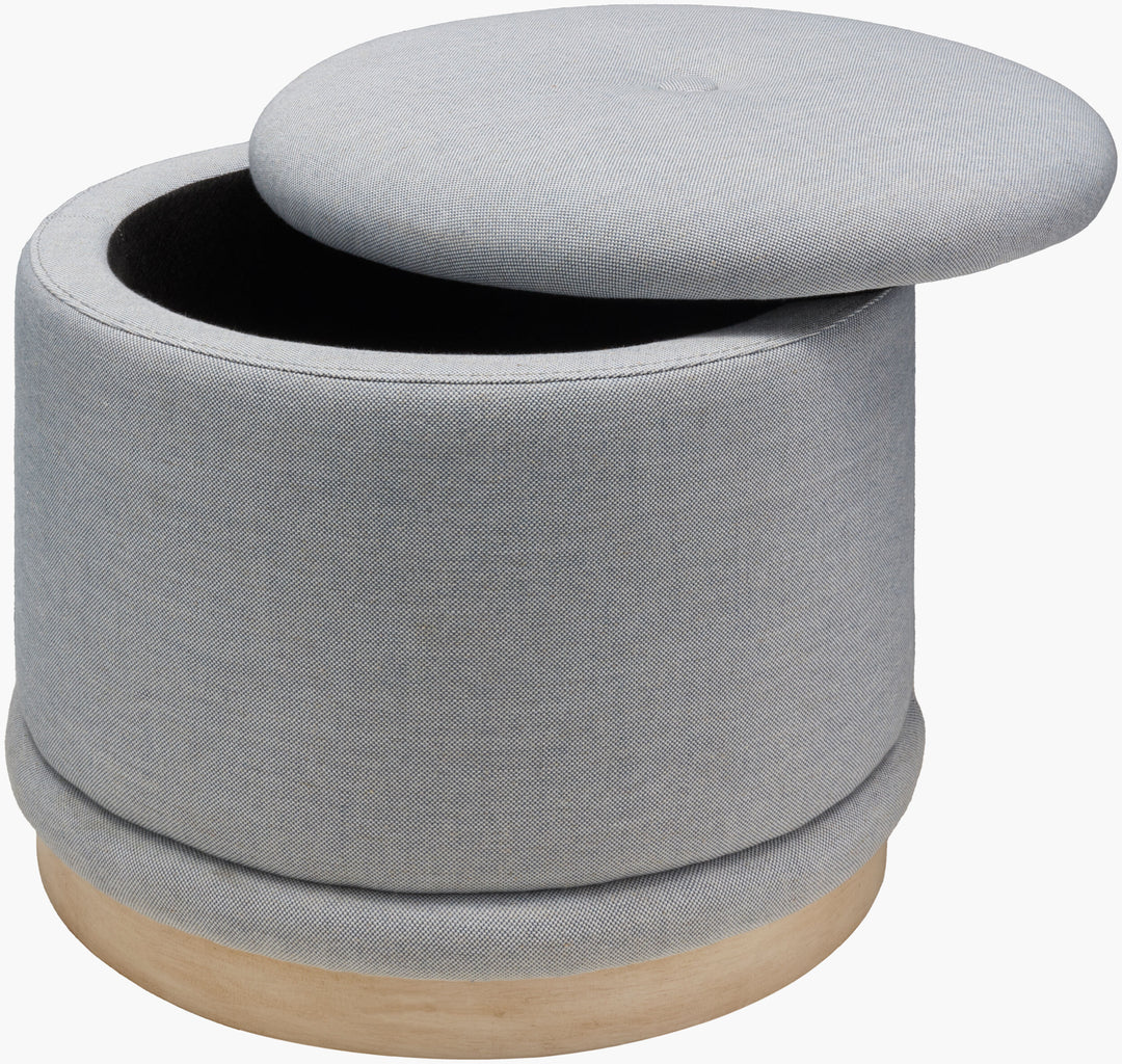 Naya Storage Ottoman - Light Blue