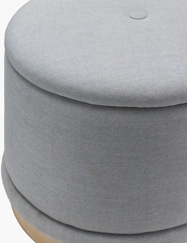 Naya Storage Ottoman - Light Blue