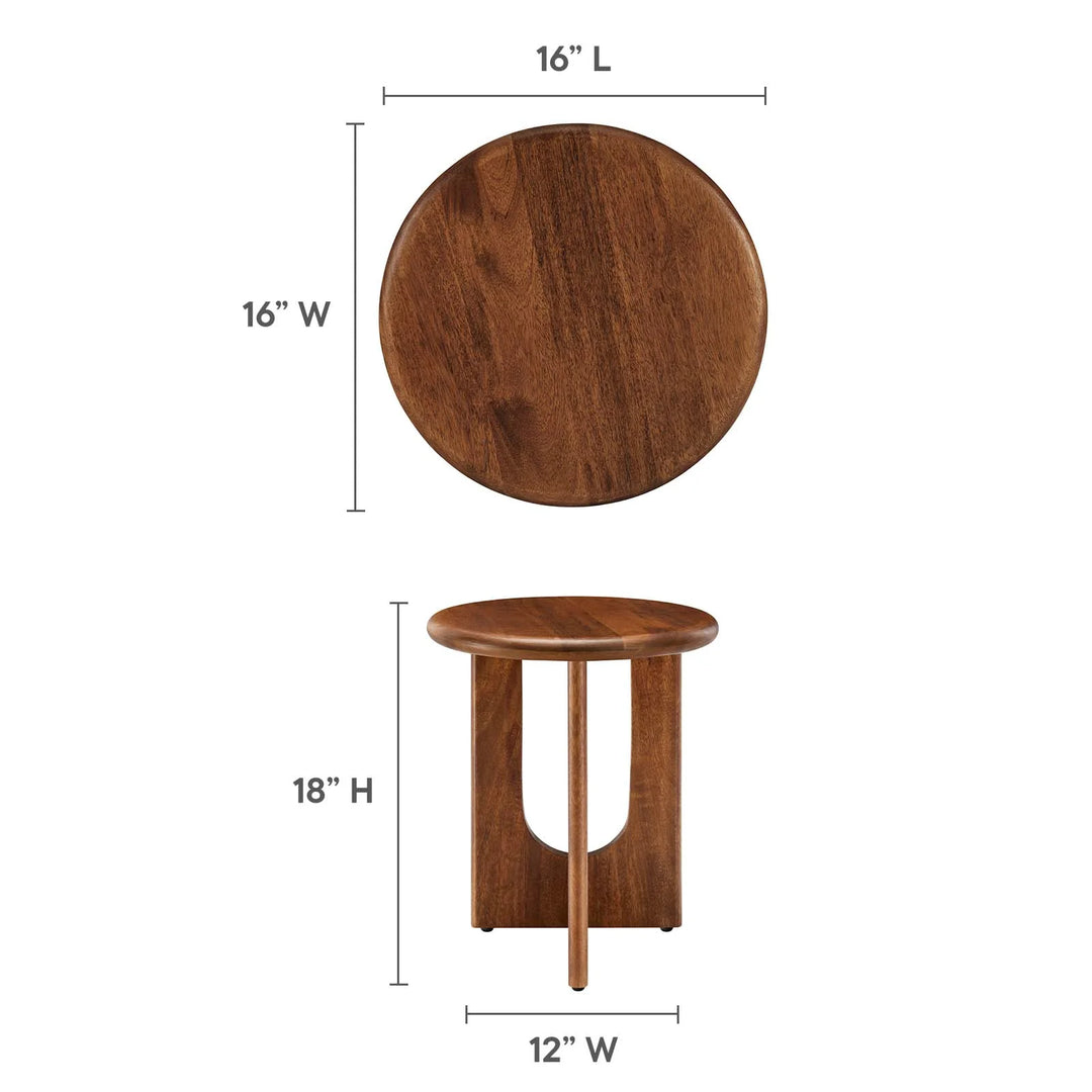 Rhonda Walnut Side Table