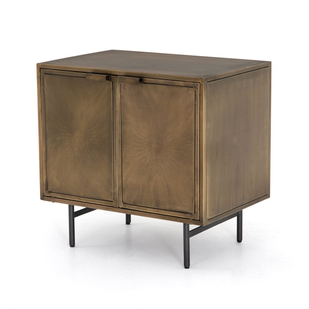 Soni Metal Cabinet Nightstand