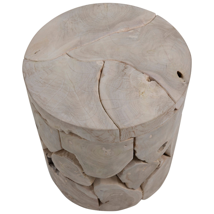 Rustic Whispers Round Side Table