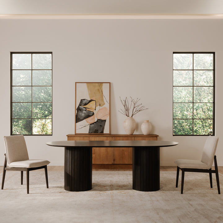 Ripplewave Dark Acacia Dining Table