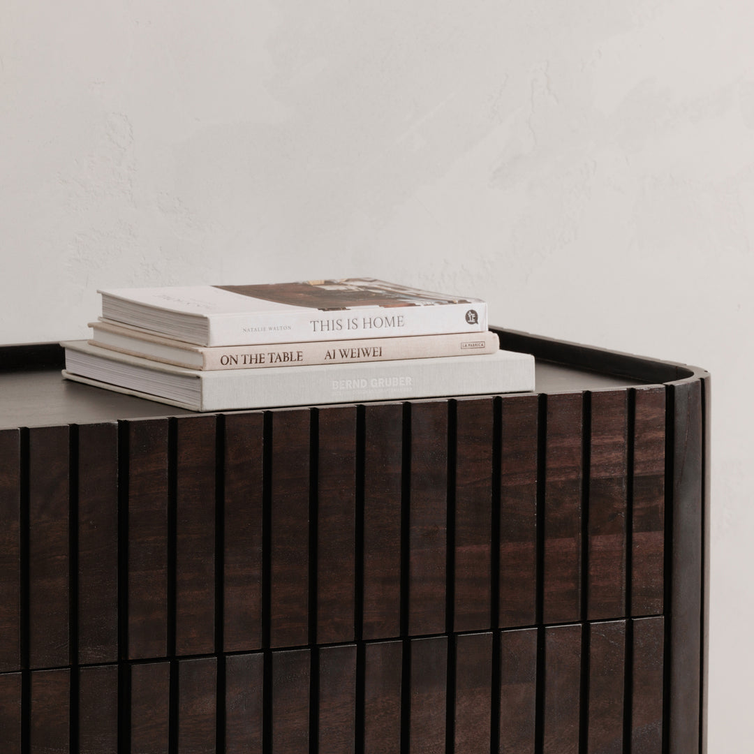 Ripplewave Black 6-Drawer Dresser