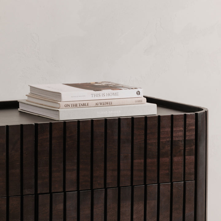 Ripplewave Black 6-Drawer Dresser