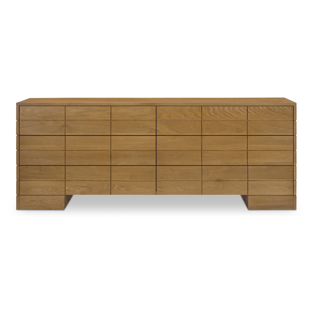 Modern Oak Six-Drawer Storage Solution