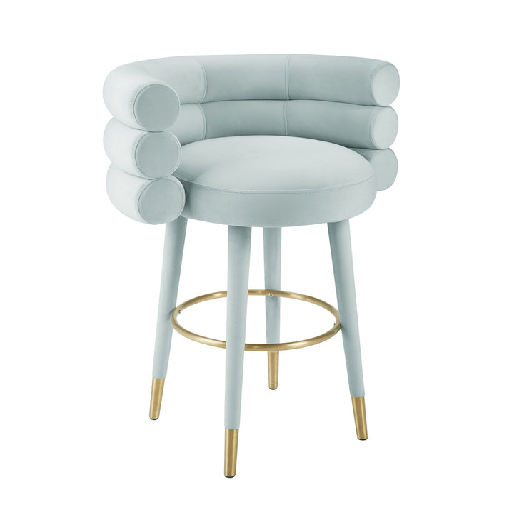 Freya Mint Velvet Counter Stool