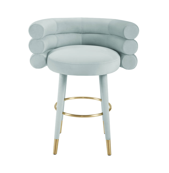 Freya Mint Velvet Counter Stool