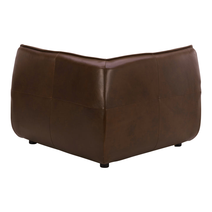 Space-Age Leather Lounger Corner Chair