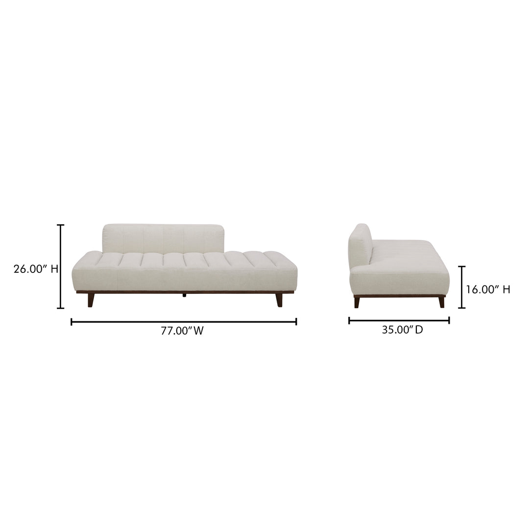 Rustic Modern Lounger - Channel Detailing Daybed