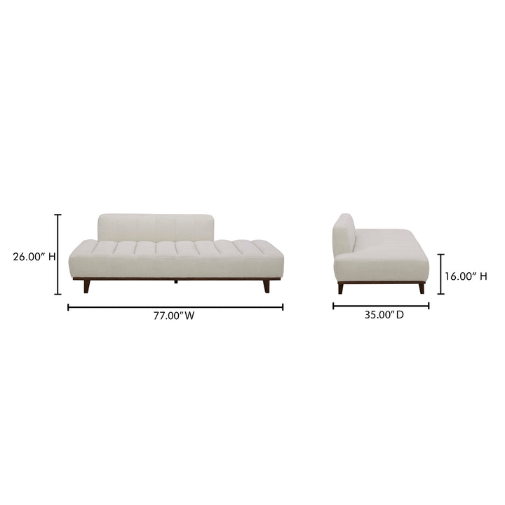 Rustic Modern Lounger - Channel Detailing Daybed